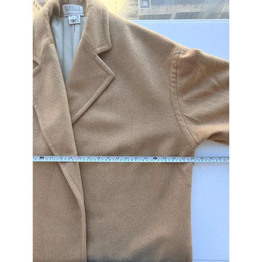 Camel Hair Vintage 90s Coat Belted Wrap Size 12 Made in USA‎ - Picture 11 of 11